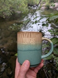 Ceramic Mug with a Dipped Glaze Finish. 15 oz